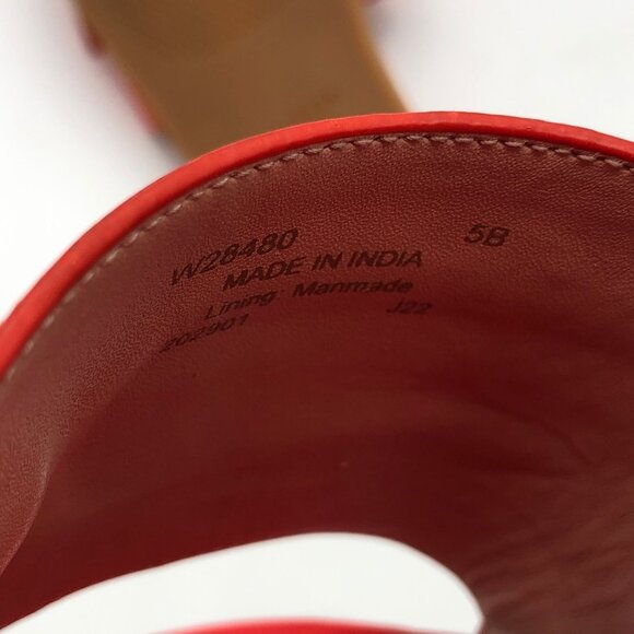 Cole Haan Womens Charlotte Grand 360 Red Leather Slide Sandals Size 5 - Picture 7 of 7